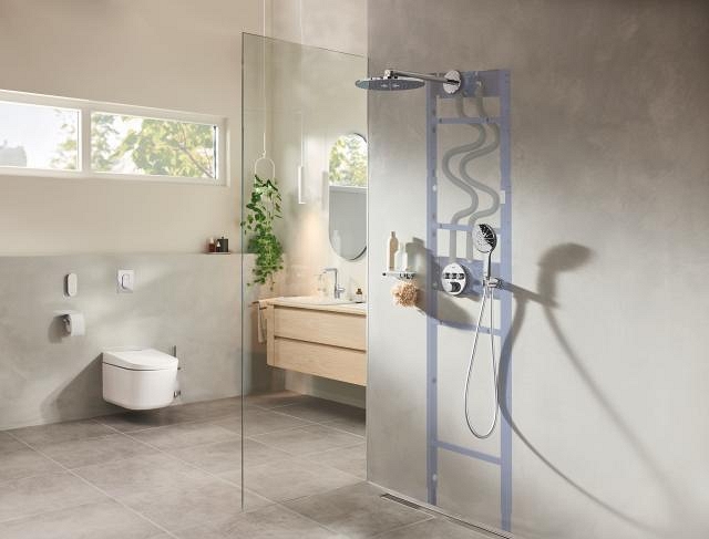 elemento per installazione doccia ad incasso - doccetta - soffione doccia 2 getti