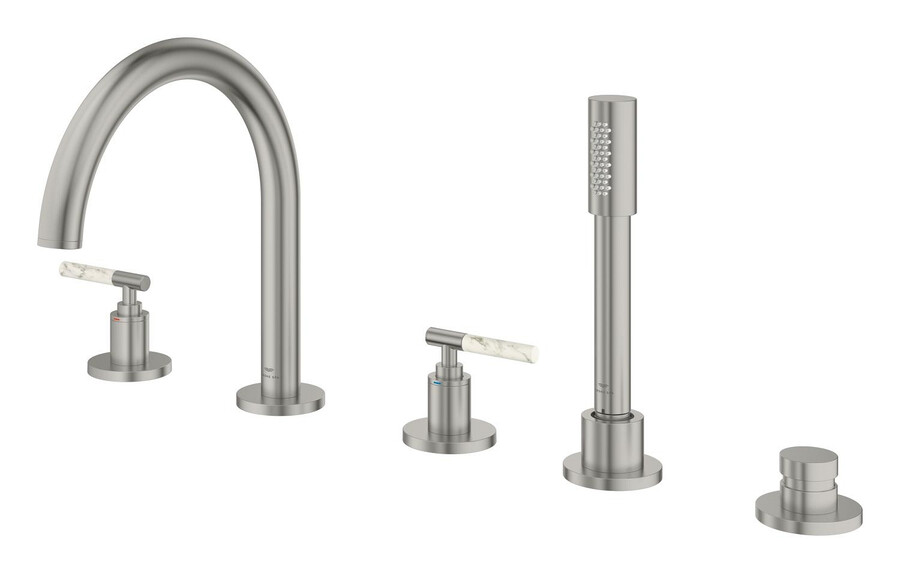 combinazione vascadoccia a 5 fori