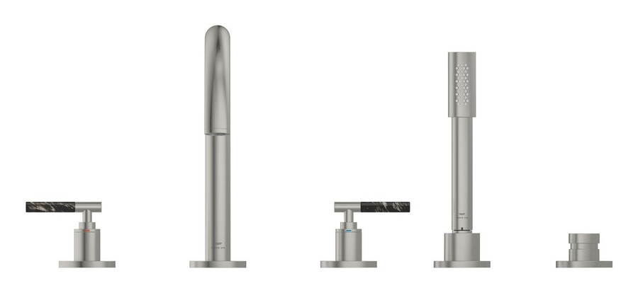 combinazione vascadoccia a 5 fori