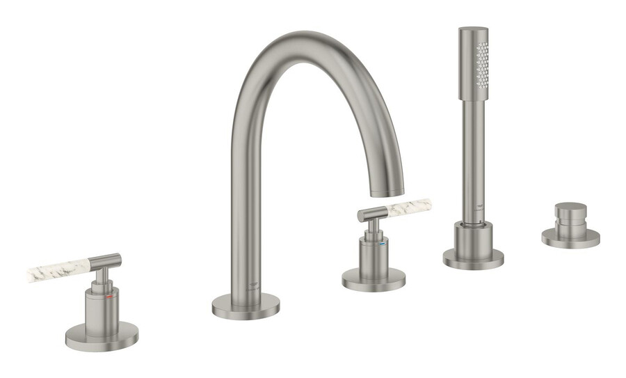 combinazione vascadoccia a 5 fori