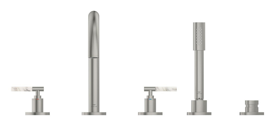 combinazione vascadoccia a 5 fori