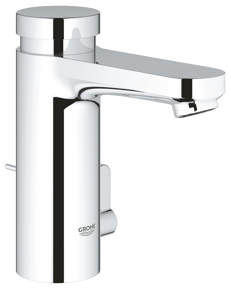 miscelatore lavabo a chiusura automatica con dispositivo di miscelazione e limitatore di temperatura regolabile