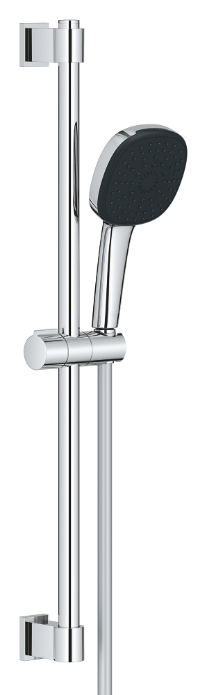 set asta doccia - doccetta 3 getti - 110 mm - asta 600 mm