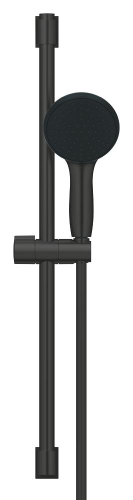 set asta doccia - doccetta 2 getti - 110 mm - asta 600 mm