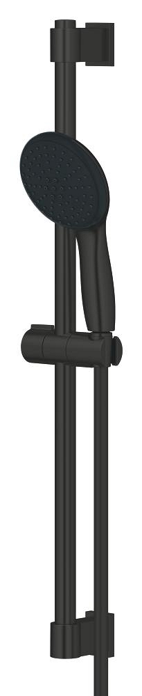 set asta doccia - doccetta 2 getti - 110 mm - asta 600 mm