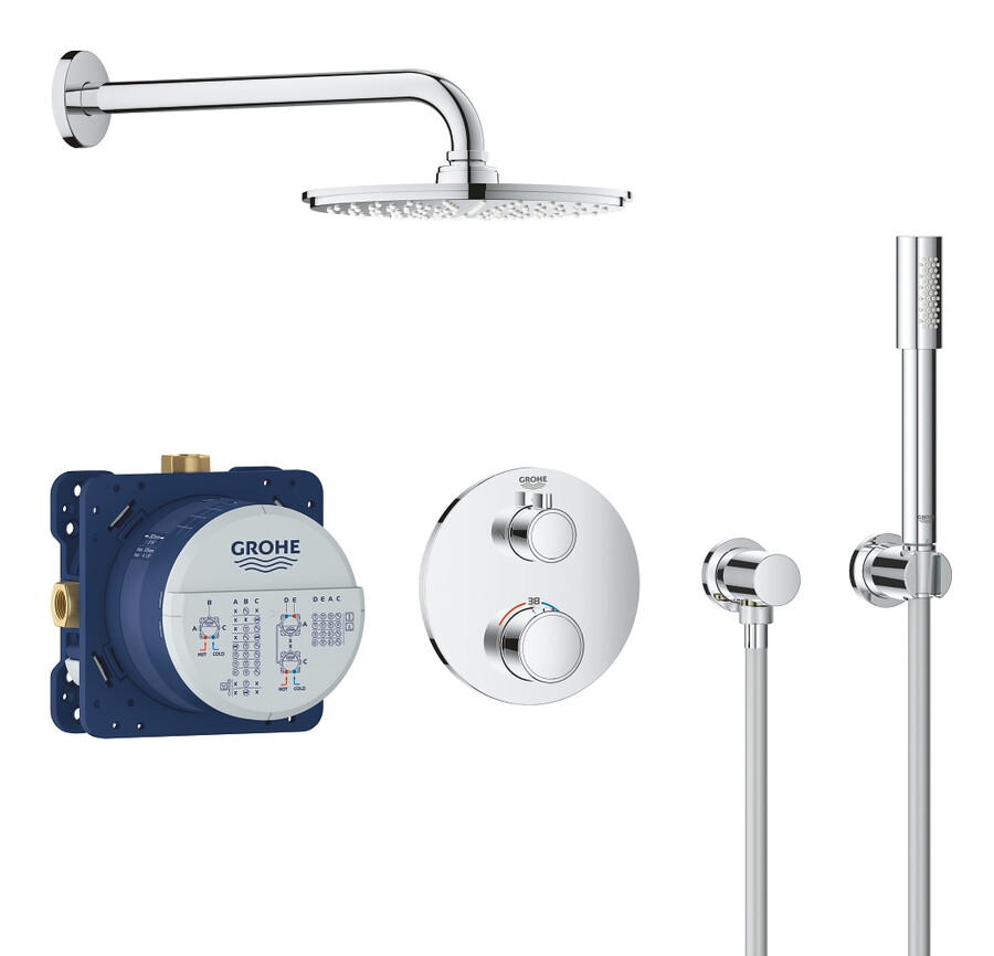 set doccia perfetto con rainshower cosmopolitan 210