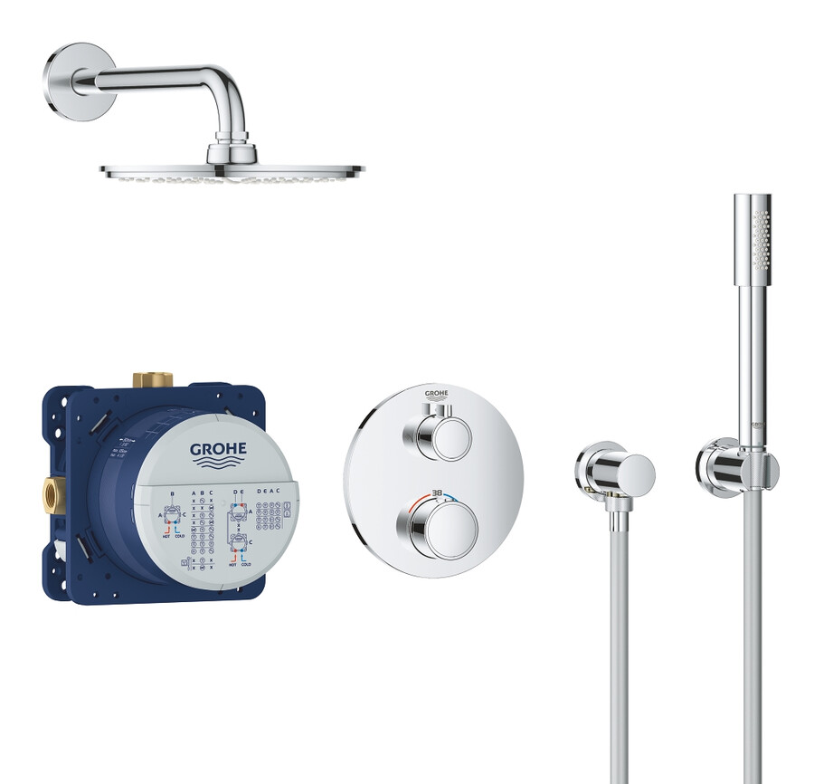 set doccia perfetto con rainshower cosmopolitan 210