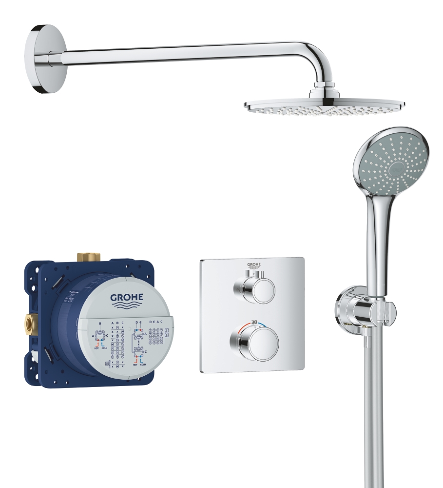 set doccia perfetto con rainshower cosmopolitan 210