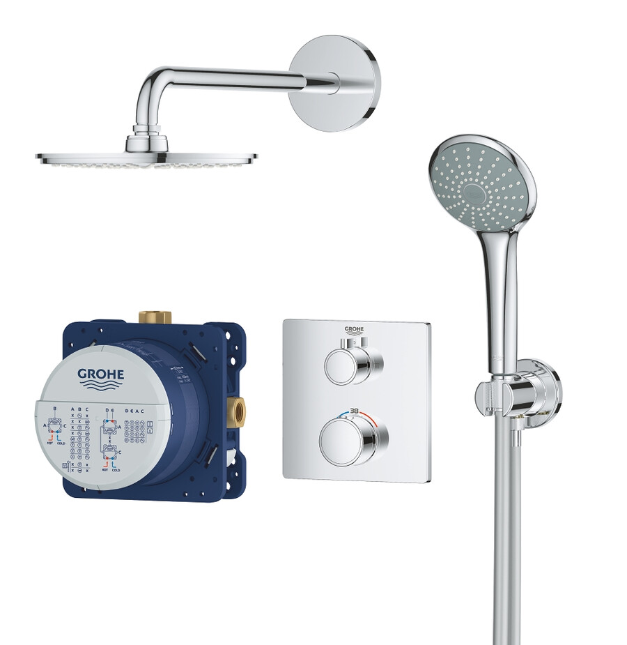 set doccia perfetto con rainshower cosmopolitan 210