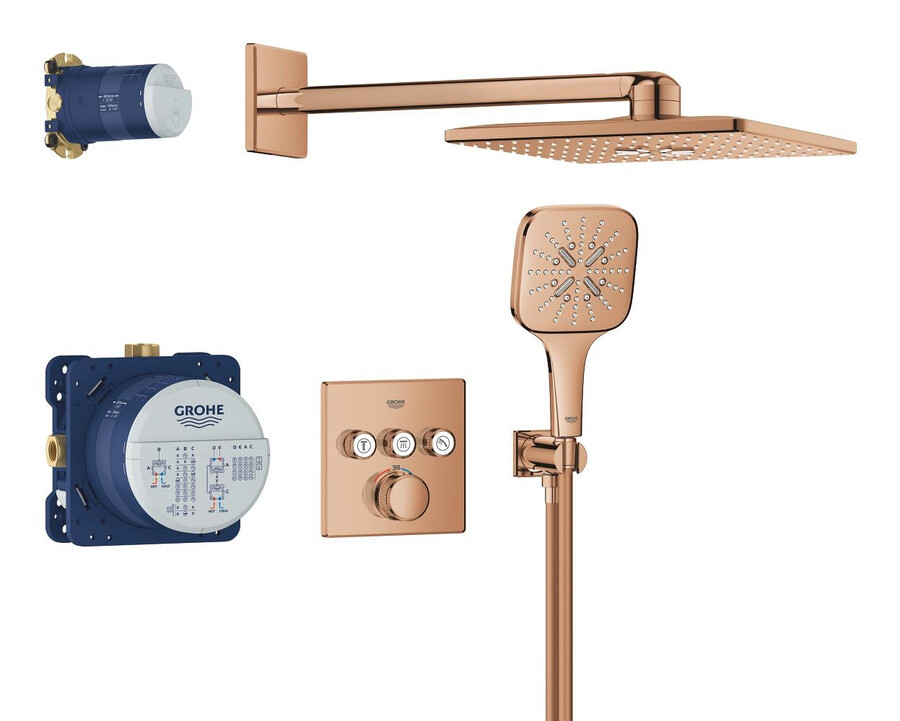 sistema doccia nascosto con rainshower smartactive 310 cube