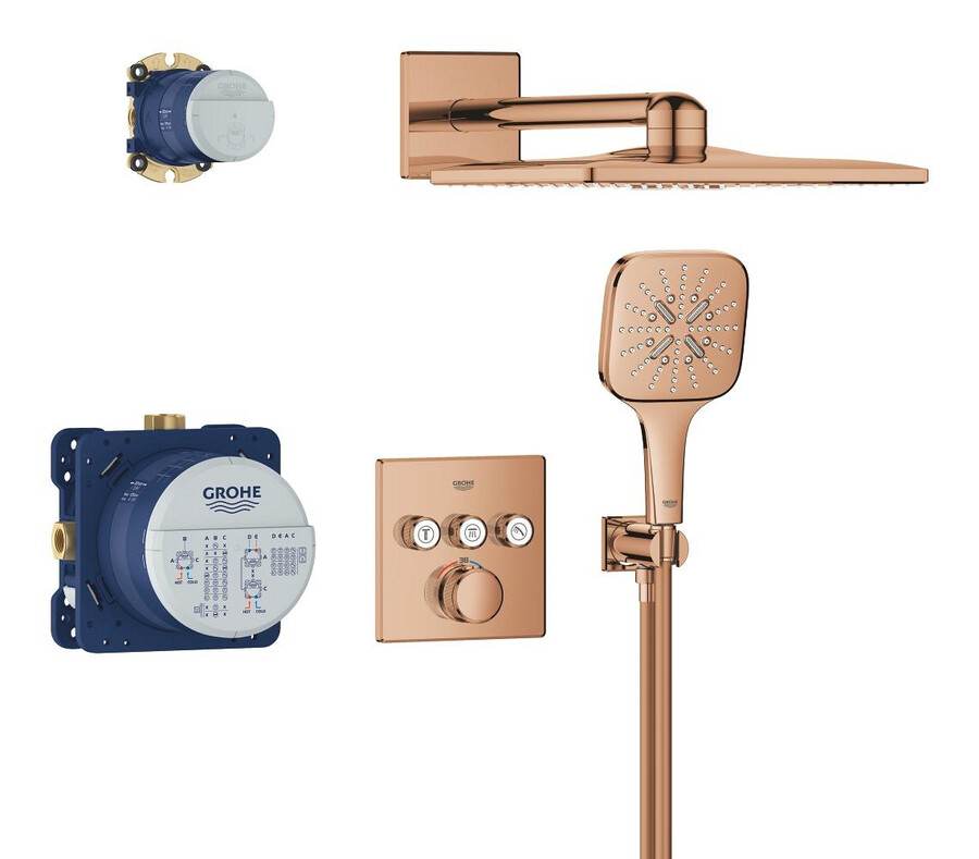 sistema doccia nascosto con rainshower smartactive 310 cube