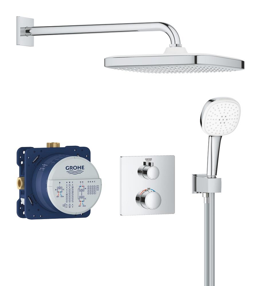 sistema doccia da incasso con tempesta 250 cube