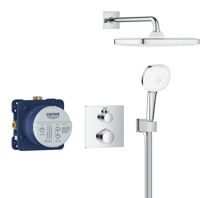 sistema doccia da incasso con tempesta 250 cube