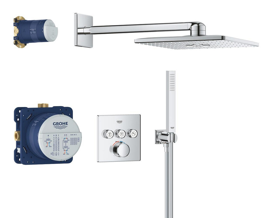 sistema doccia nascosto con rainshower smartactive 310 cube