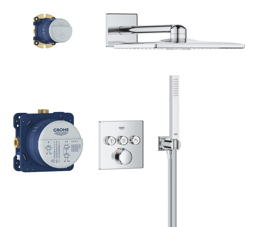 sistema doccia nascosto con rainshower smartactive 310 cube