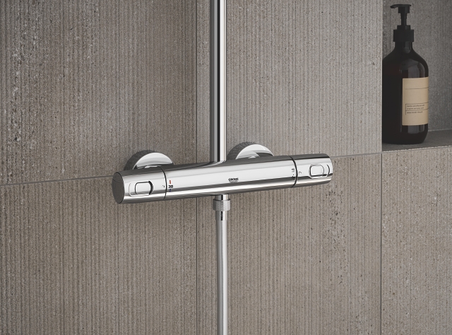 sistema doccia con termostato - soffione doccia 310 mm - getto purerain