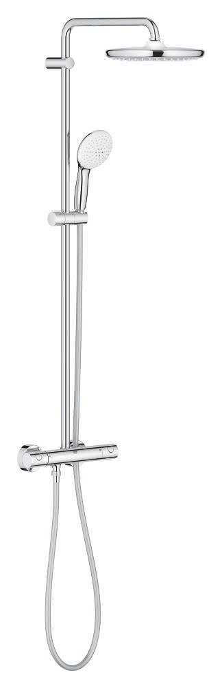 sistema doccia con termostato - soffione 250 mm - doccetta 2 getti