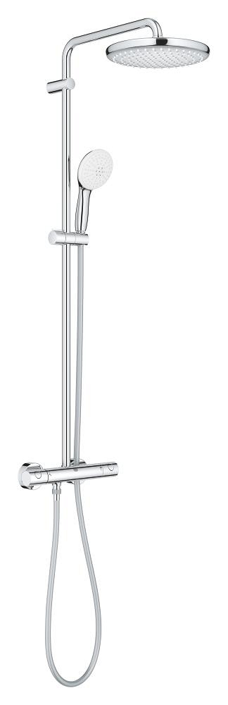 sistema doccia con termostato - soffione 250 mm - doccetta 2 getti