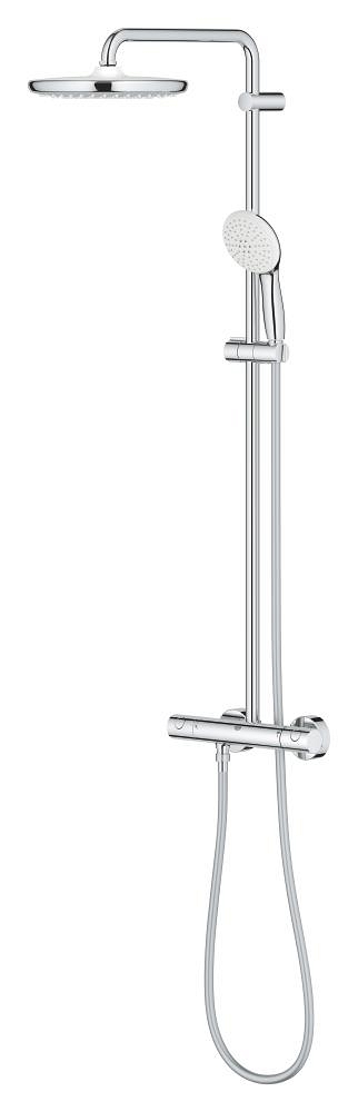 sistema doccia con termostato - soffione 250 mm - doccetta 2 getti