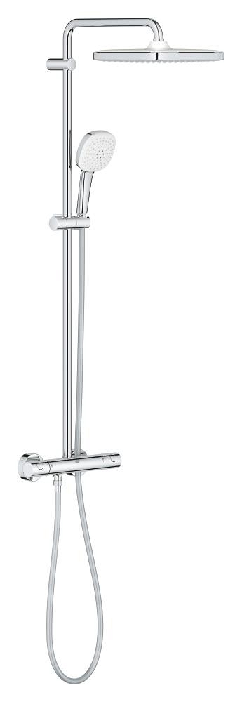 sistema doccia con termostato - soffione 250 mm - doccetta 2 getti