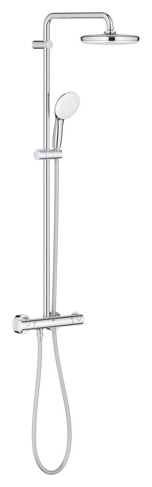 sistema doccia con termostato - soffione 210 mm - doccetta 1 getto