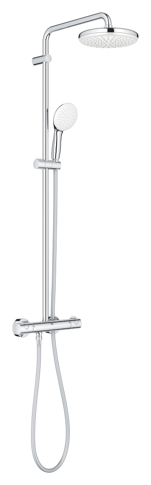 sistema doccia con termostato - soffione 210 mm - doccetta 1 getto