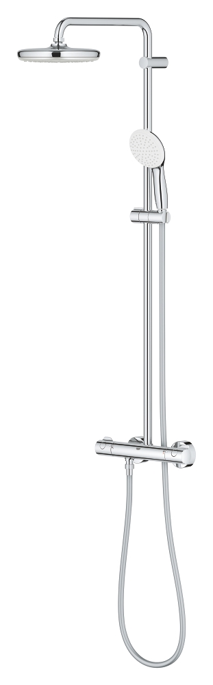 sistema doccia con termostato - soffione 210 mm - doccetta 1 getto