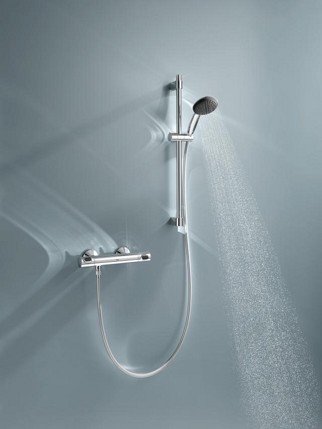 set asta doccia con termostato - asta 600 mm