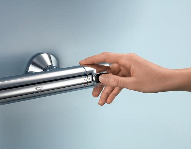 set asta doccia con termostato - asta 600 mm