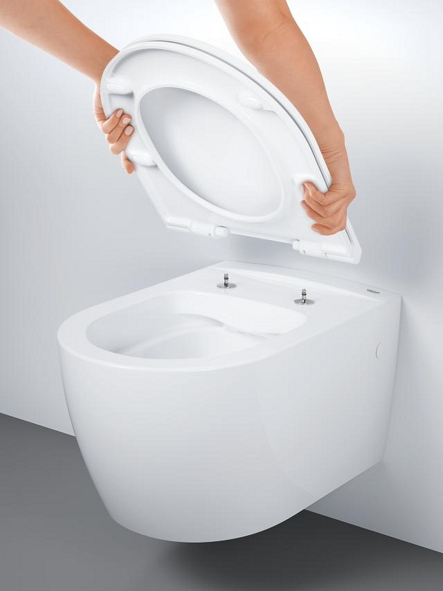 set wc con sedile e coperchio - sospeso
