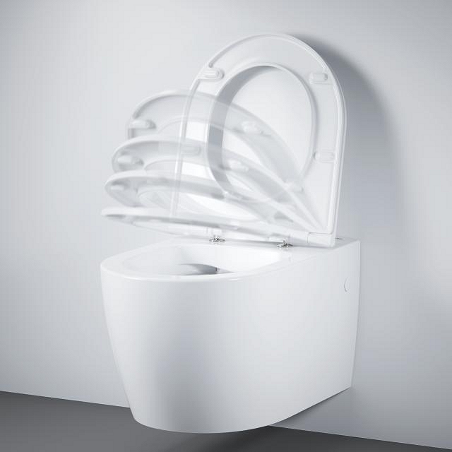 set wc con sedile e coperchio - sospeso